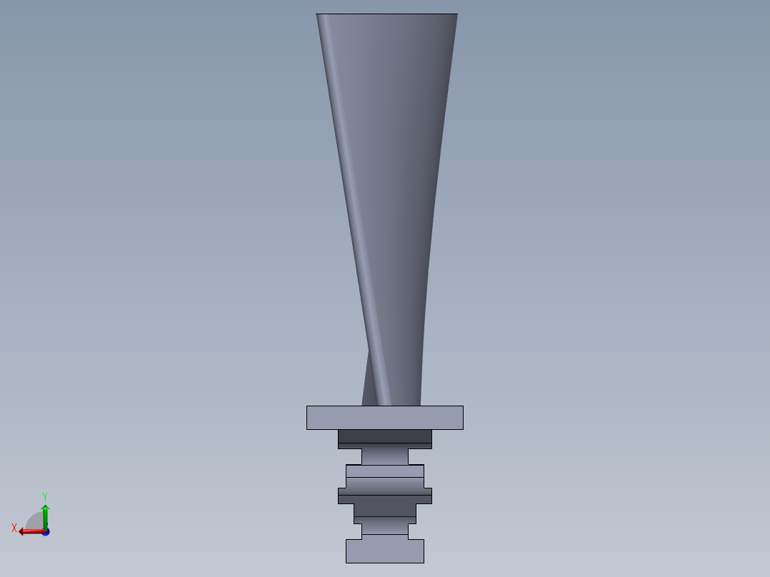 涡轮 叶片 涡扇 (20)后视图