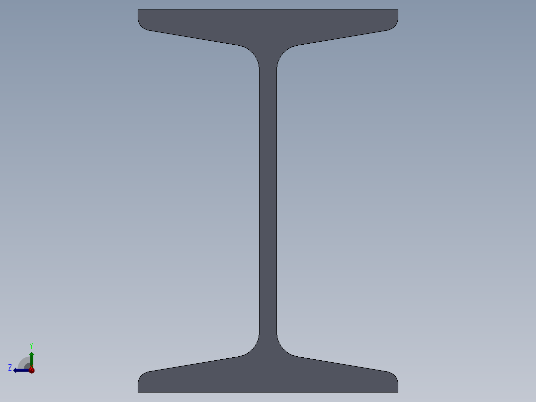 GBT706热轧型钢3D模型右视图