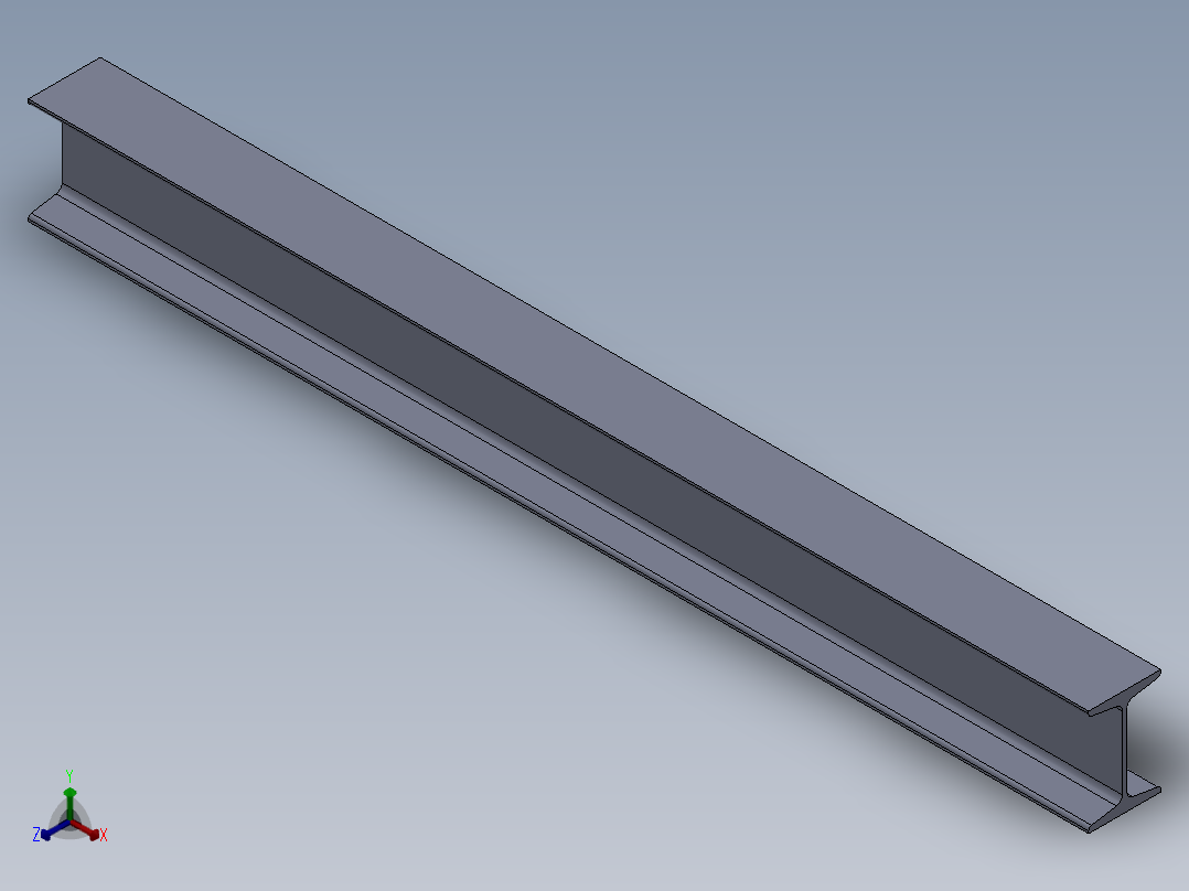 GBT706热轧型钢3D模型正等轴测图