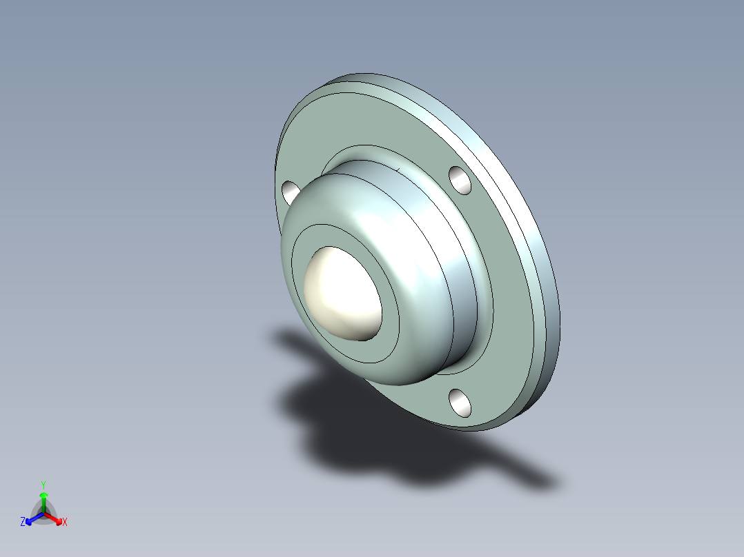 萬向滾珠57-3D多系列多零件图纸模型正等轴测图