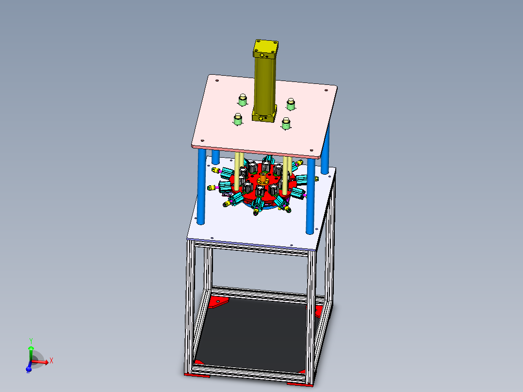 全自动压扣机（sw18可编辑+工程图）
