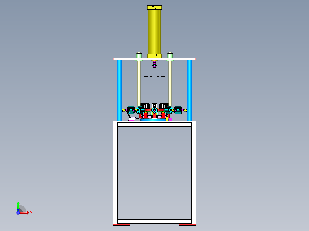 全自动压扣机（sw18可编辑+工程图）前视图