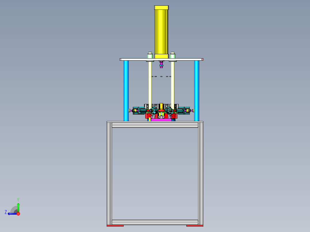 全自动压扣机（sw18可编辑+工程图）右视图