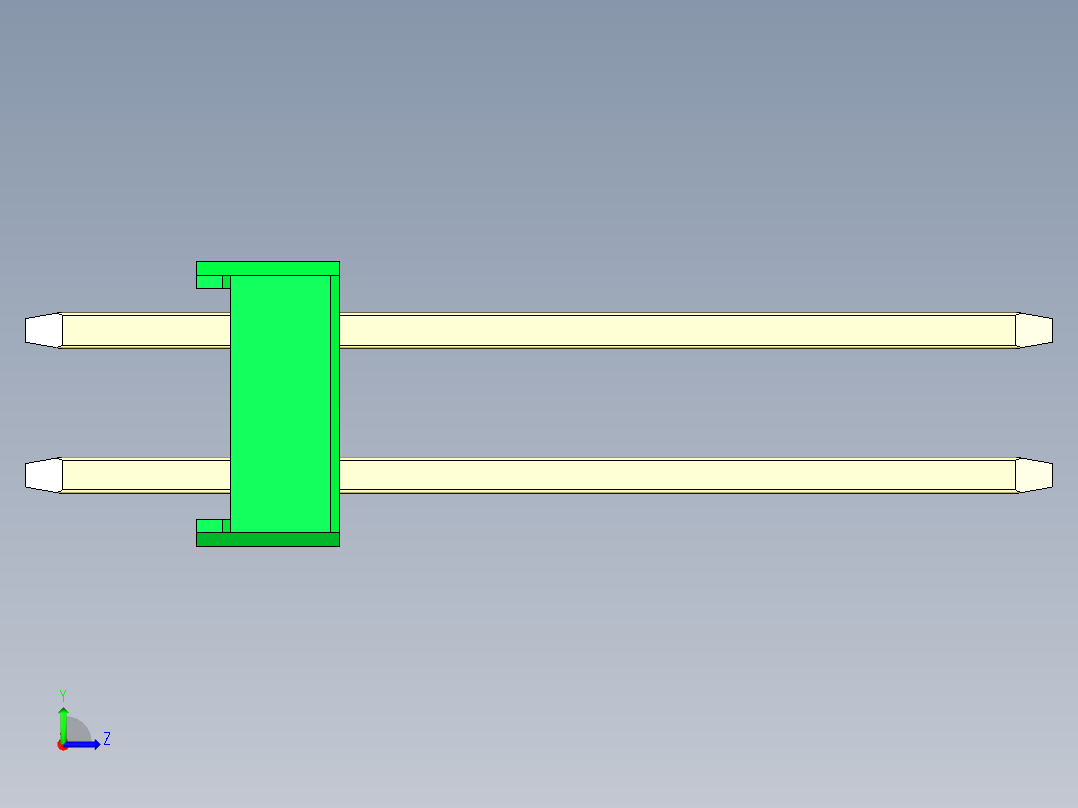 彩色公头100mil（2.54mm）系列-DS1021_green_2x23p_100mil_Type5_rev1.0左视图