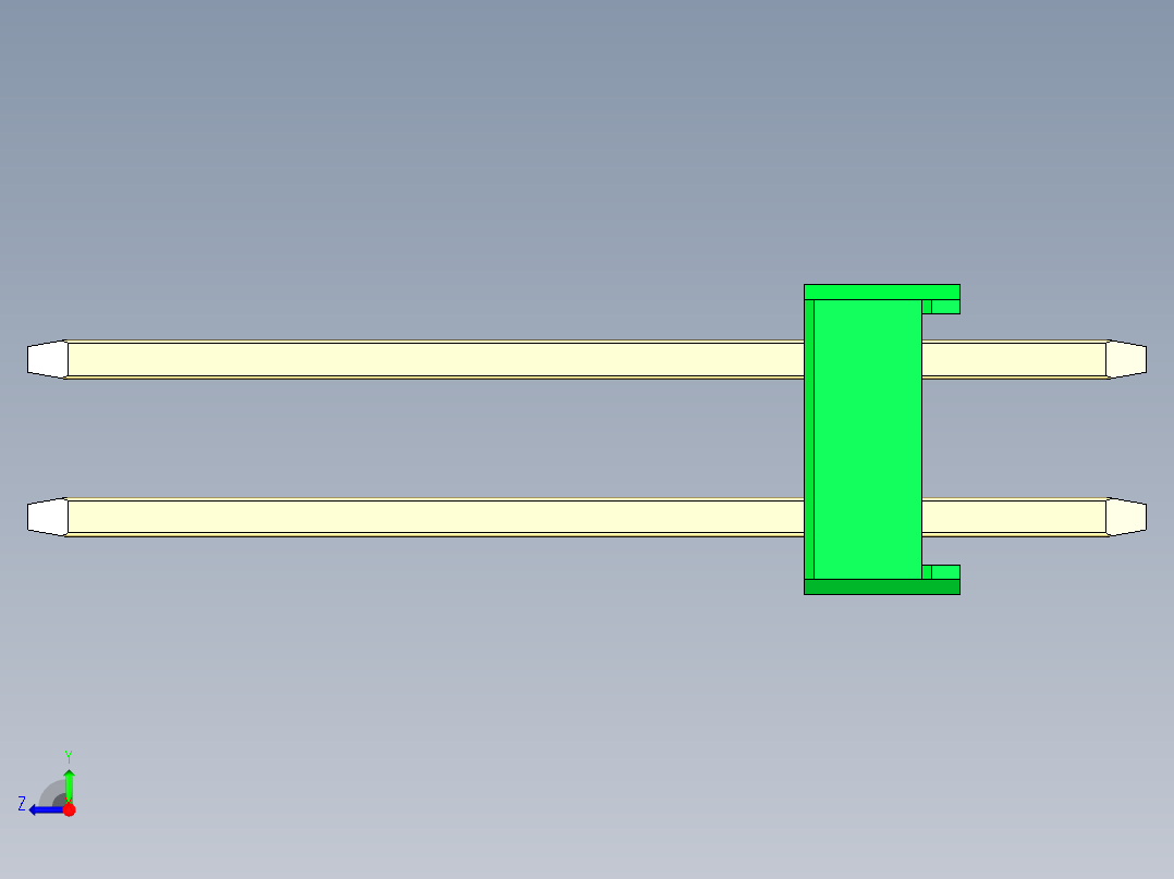 彩色公头100mil（2.54mm）系列-DS1021_green_2x23p_100mil_Type5_rev1.0右视图