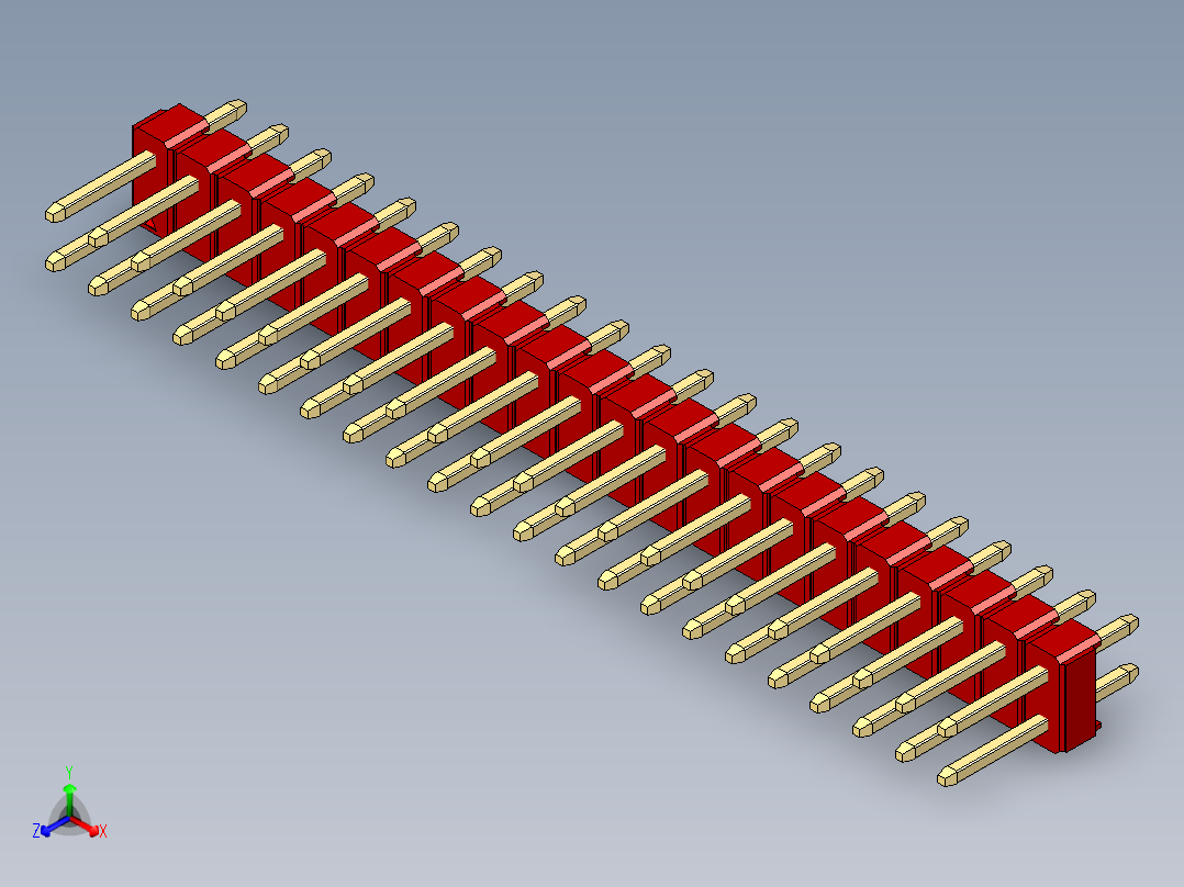 彩色公头100mil（2.54mm）系列-DS1021_red_2x22p_100mil_Type1_rev1.0