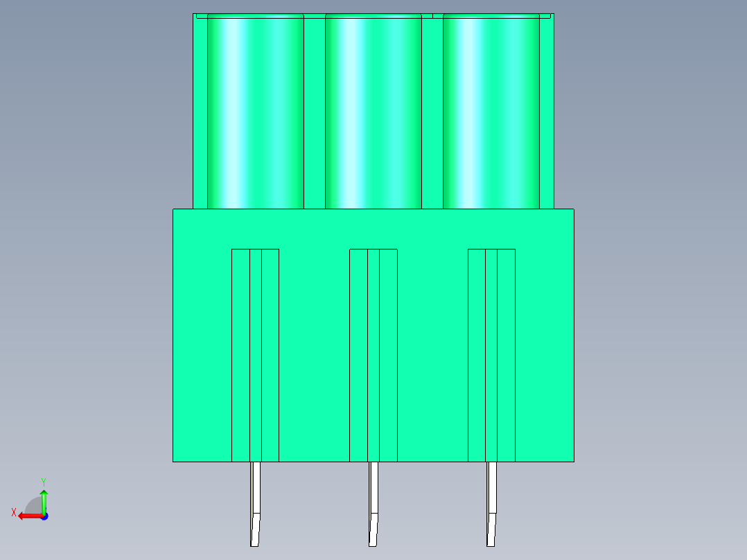 DEGSON 2EDG 系列 5.0mm 可插拔接线端子组-2EDGB-5.0-03P-14-00AH后视图