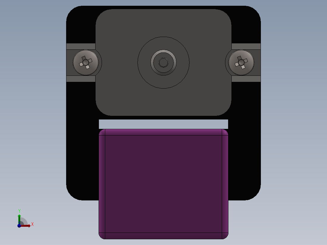 罩极电机前视图