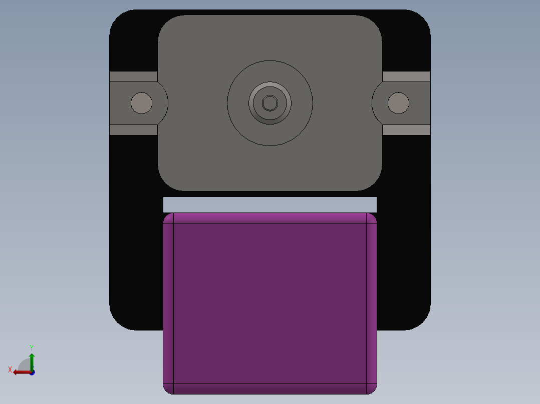 罩极电机后视图