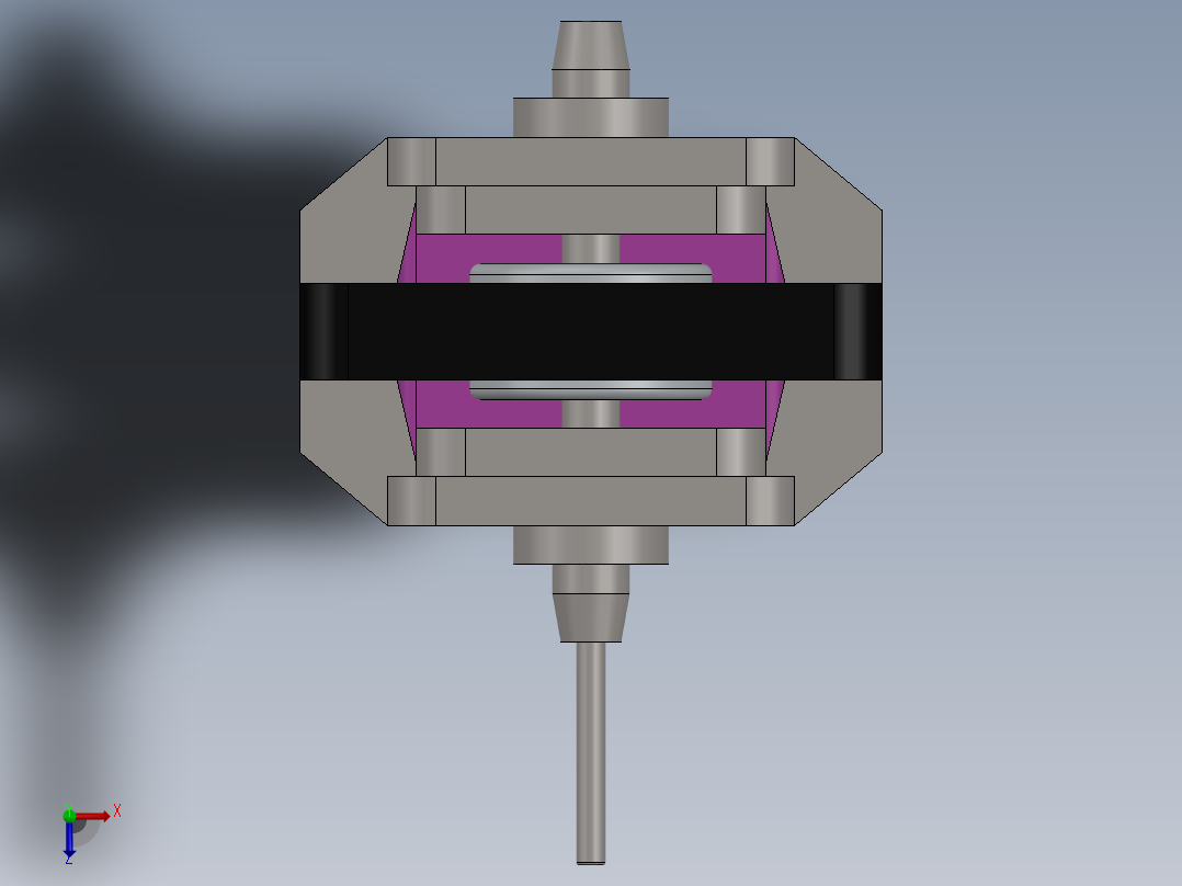 罩极电机俯视图