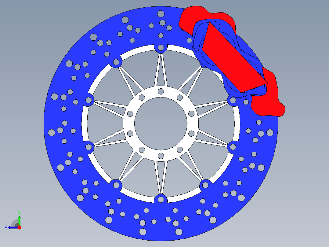 制动器 (10)右视图