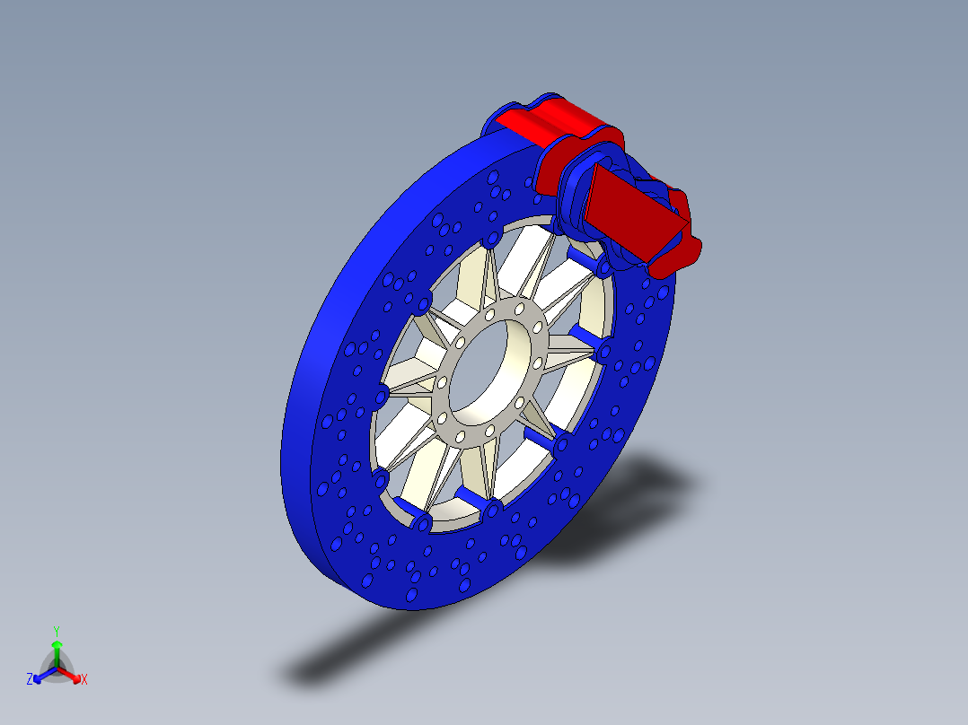 制动器 (10)正等轴测图
