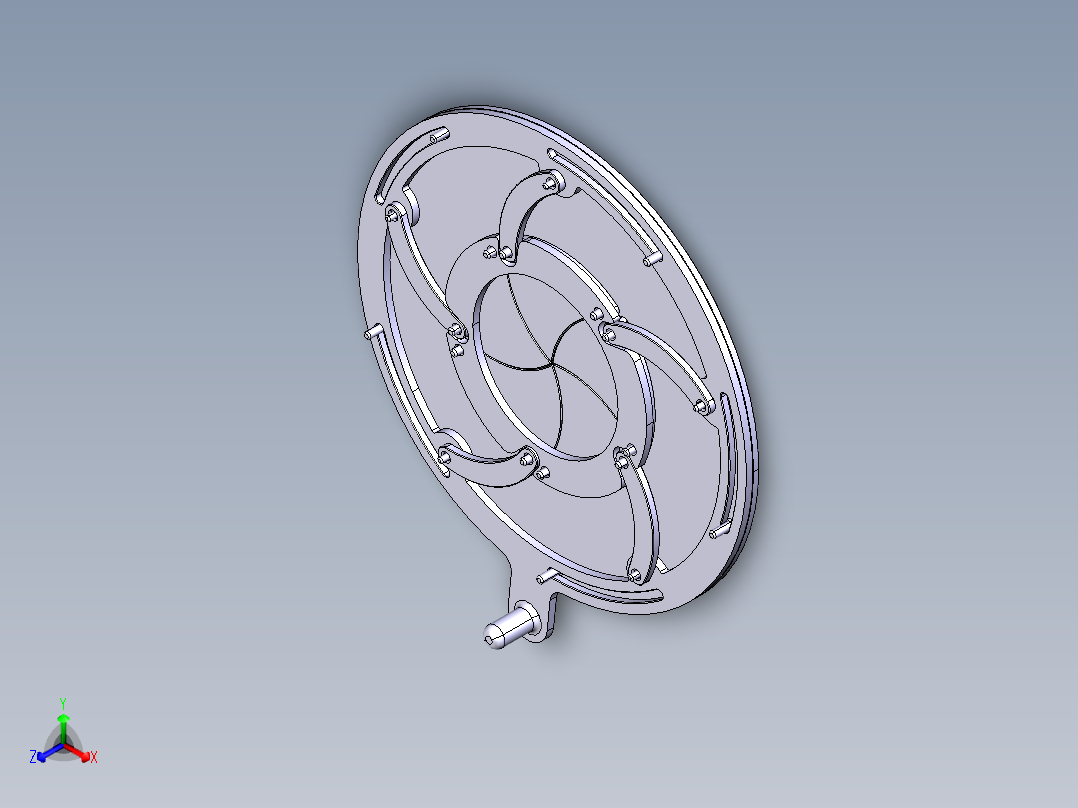 虹膜机构7正等轴测图