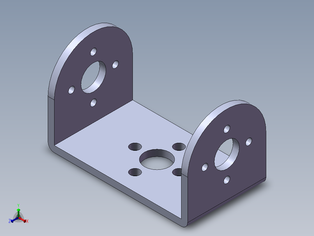 舵机云台正等轴测图
