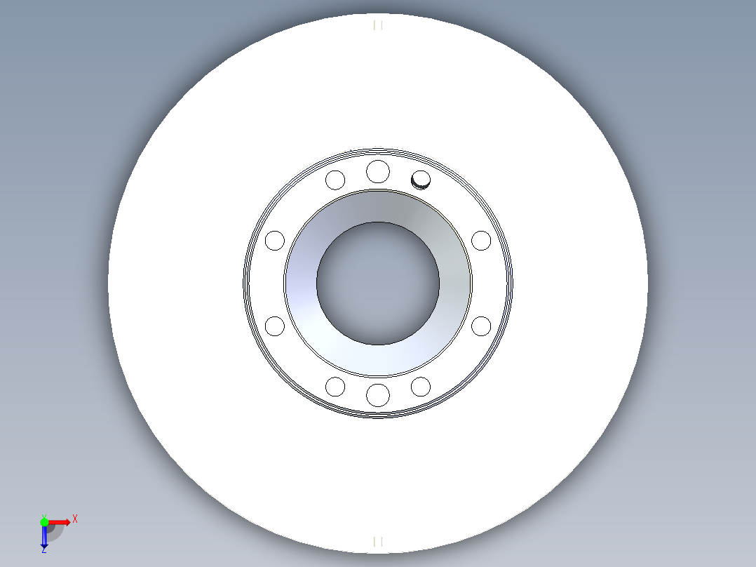 140-100直驱电机俯视图