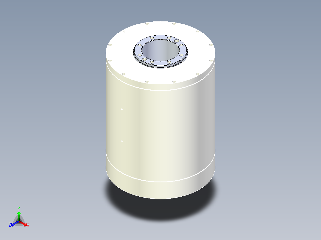 140-100直驱电机正等轴测图