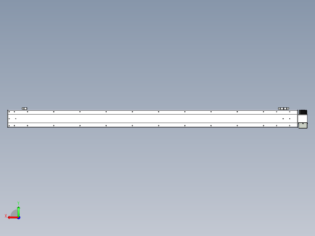 同步带滑台-半封闭B13H-L45-S1950-LU-P40-D3后视图
