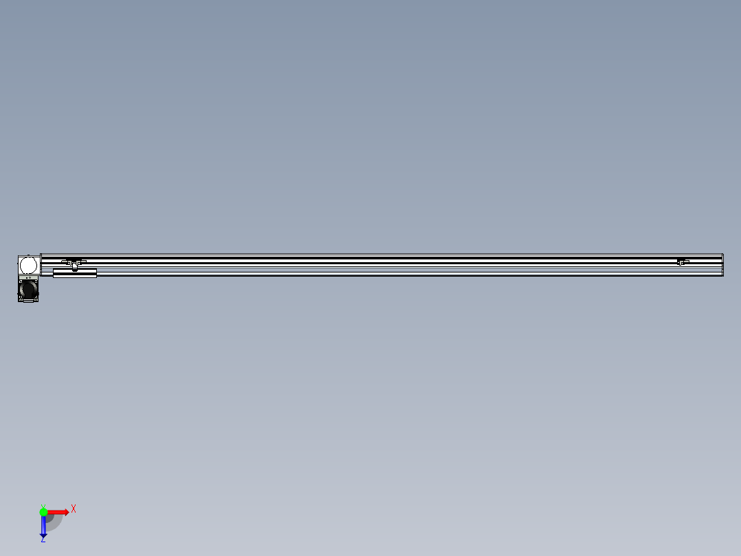 同步带滑台-半封闭B13H-L45-S1950-LU-P40-D3俯视图