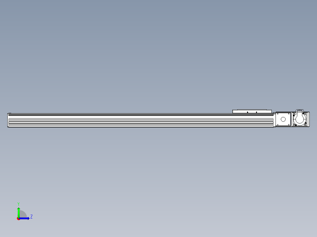 同步带全封闭直线模组TPA-HCB-120D-90-L950-MR-C-P40-N3左视图