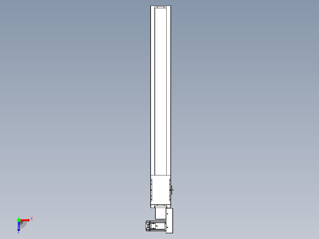 同步带全封闭直线模组TPA-HCB-120D-90-L950-MR-C-P40-N3俯视图