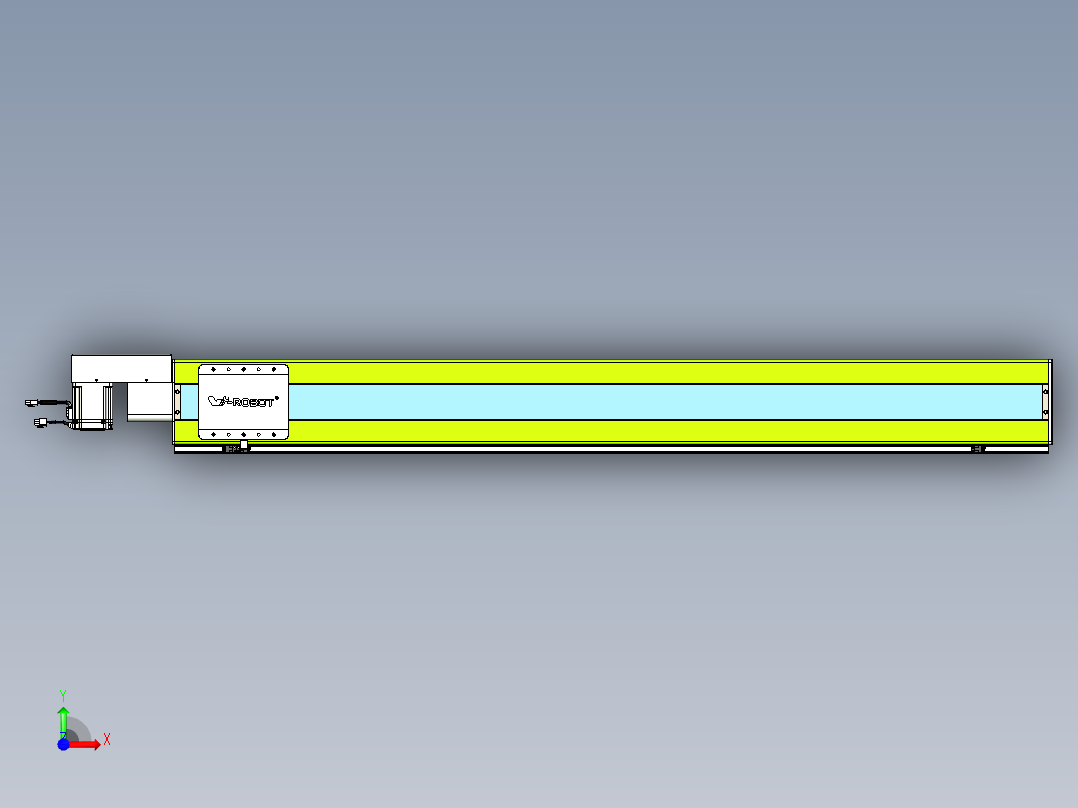 威洛博VBC同步带传动一无尘环境VBC17-L45-S1450-BR-ZP75-C3前视图