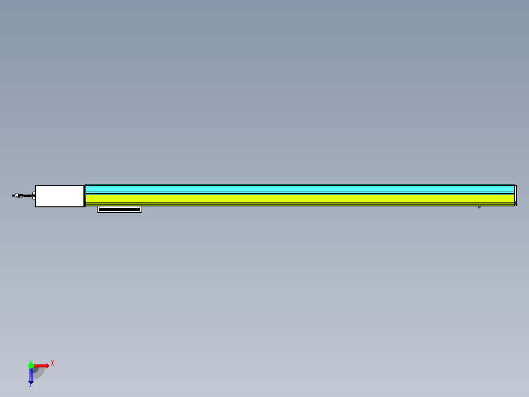 威洛博VBC同步带传动一无尘环境VBC17-L45-S1450-BR-ZP75-C3俯视图