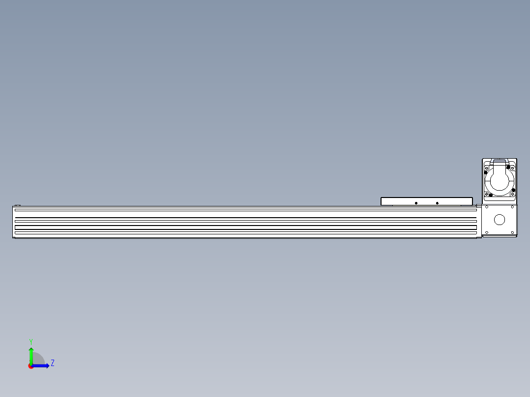 同步带全封闭直线模组TPA-HCB-120D-90-L650-RU-C-P40-N3左视图