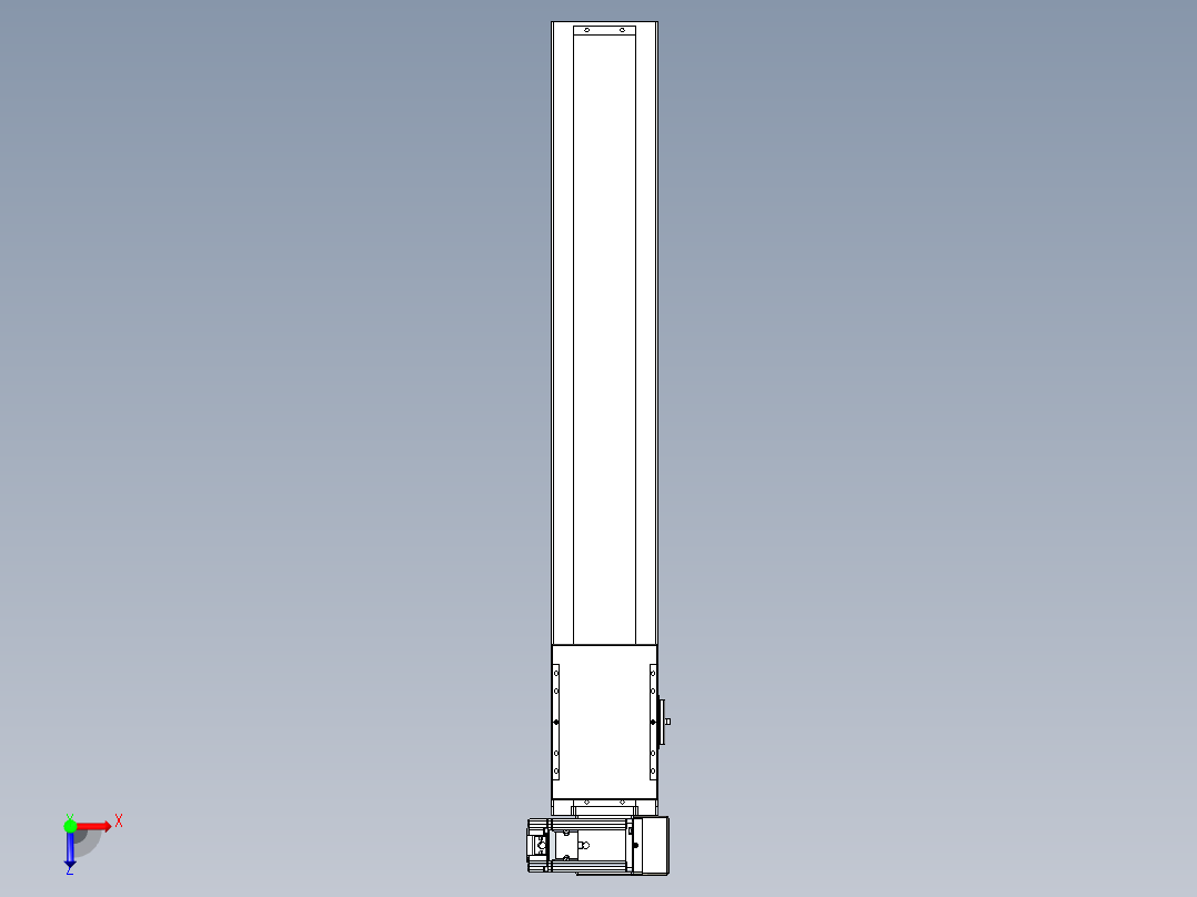 同步带全封闭直线模组TPA-HCB-120D-90-L650-RU-C-P40-N3俯视图
