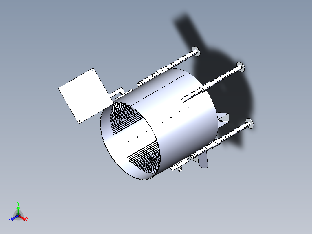 核桃去皮机-X_T正等轴测图