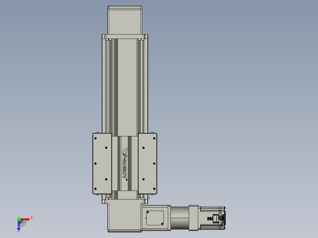 威洛博直线电机模组EB16-L208-S300-L-ZP75-MS3-5K俯视图