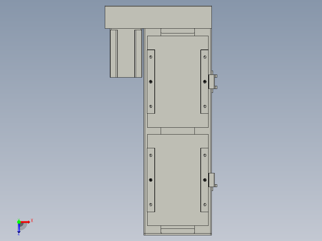 直线模组LHC17-S200-L设计图纸俯视图