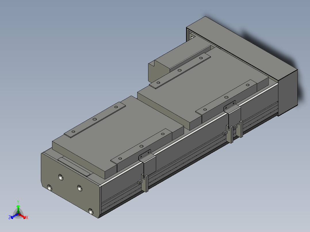 直线模组LHC17-S200-L设计图纸正等轴测图