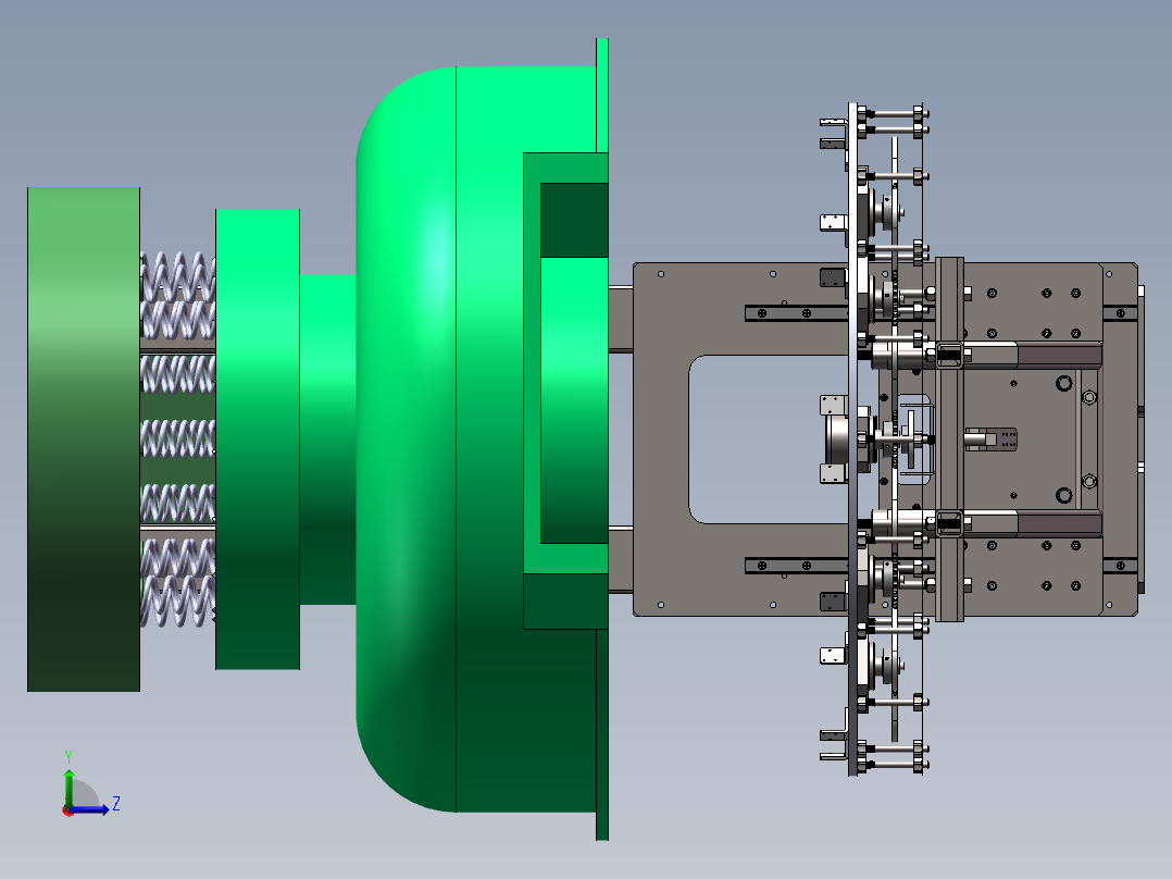 震动光饰机左视图