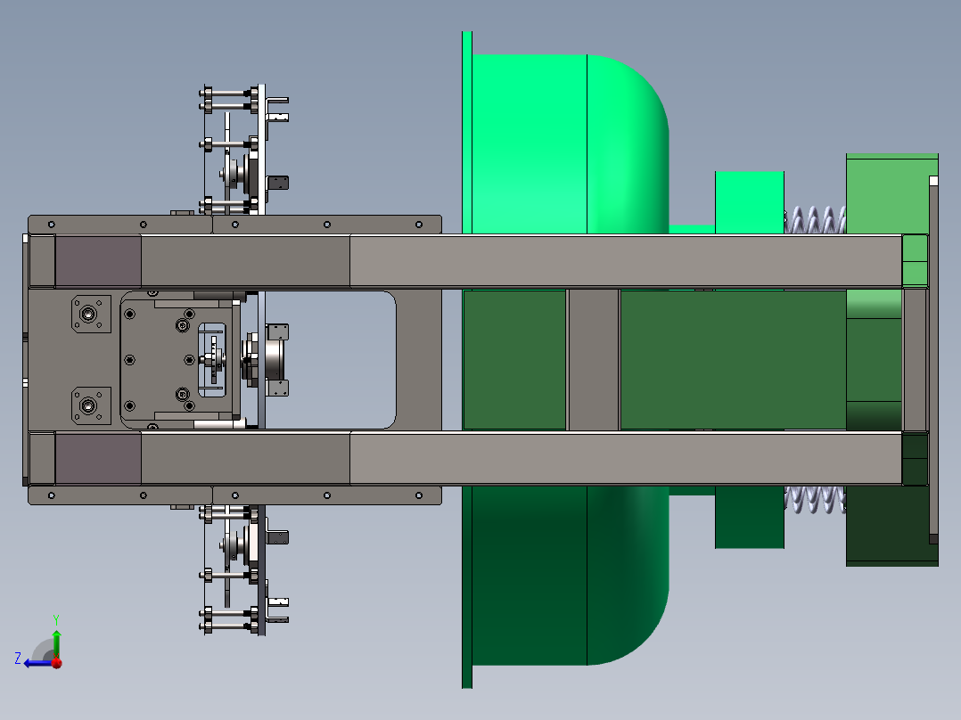 震动光饰机右视图