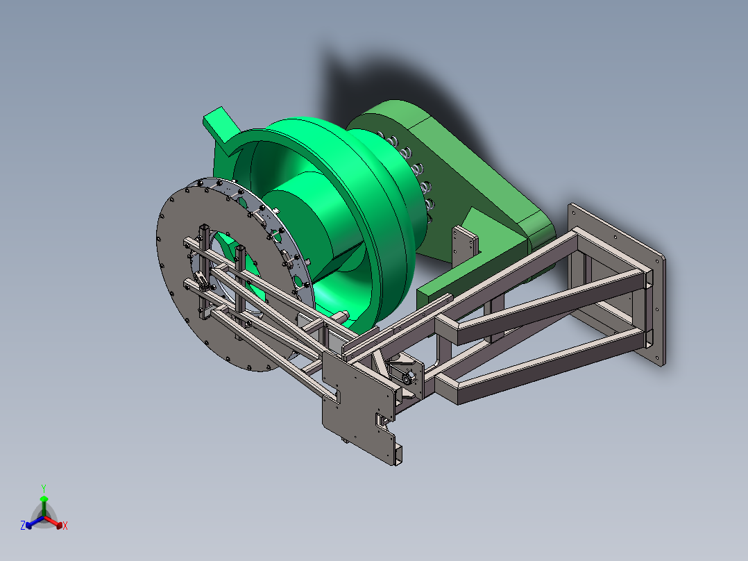 震动光饰机正等轴测图