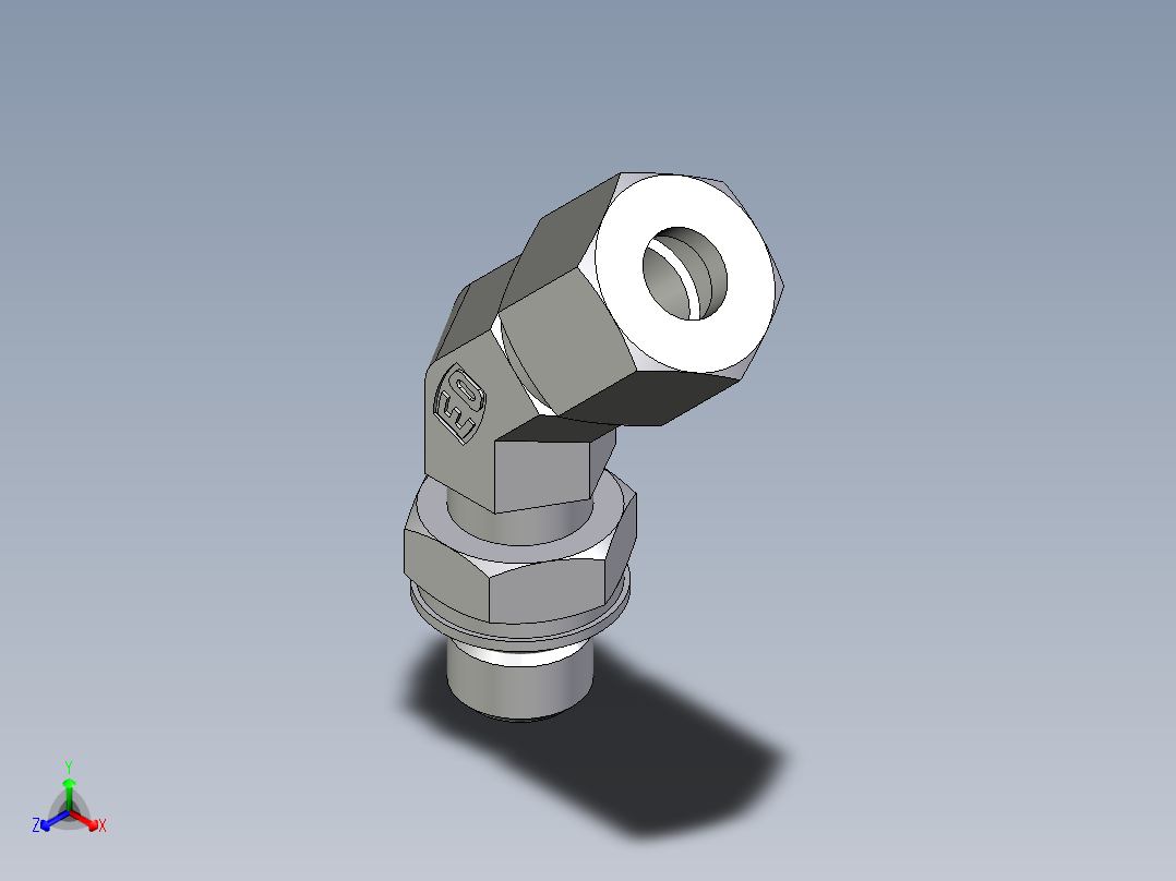 卡套式工业通用硬管接头EO_Adjustable_locknut_45_deg_elbow_VEE08ZLMORCF