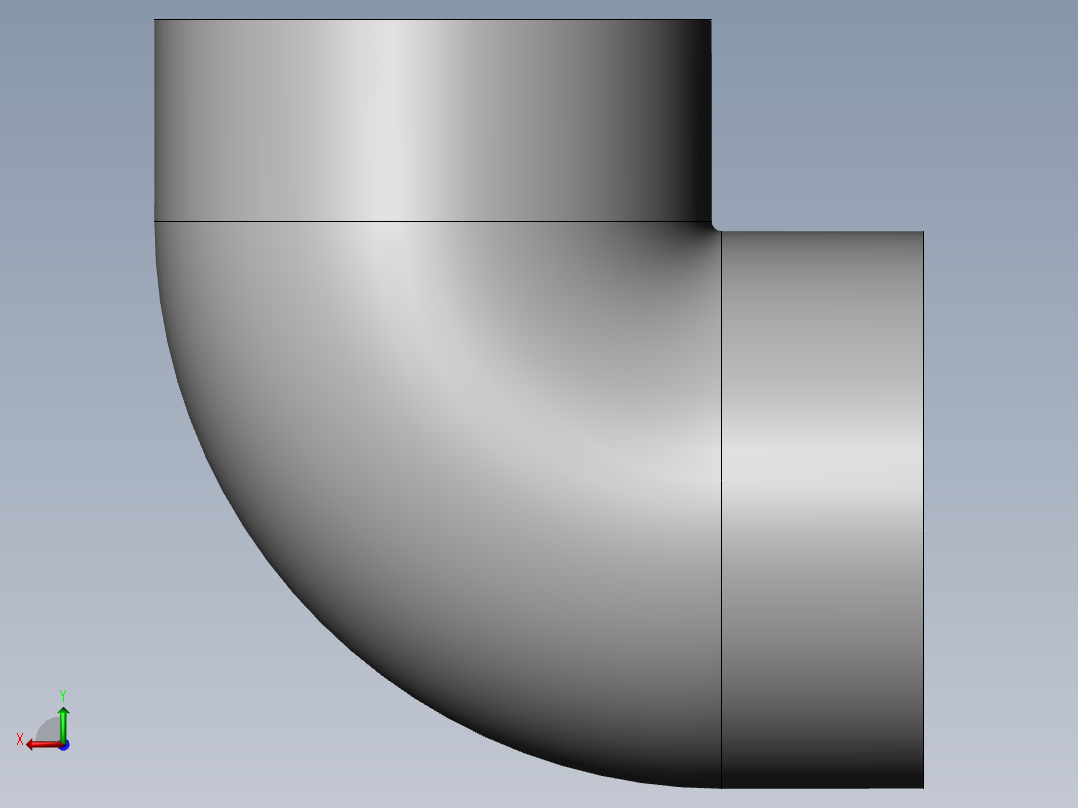 PVC管件-3in Elbow左视图
