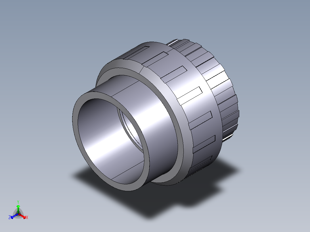 13BIFV 用溶剂焊接插座D和BSP螺纹母端R O型圈橡胶联盟正等轴测图
