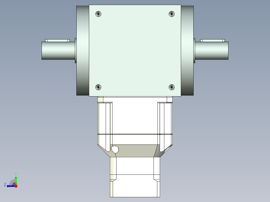 换向器PW110双轴 PGH90-L2 14-50-70-M4.stp右视图