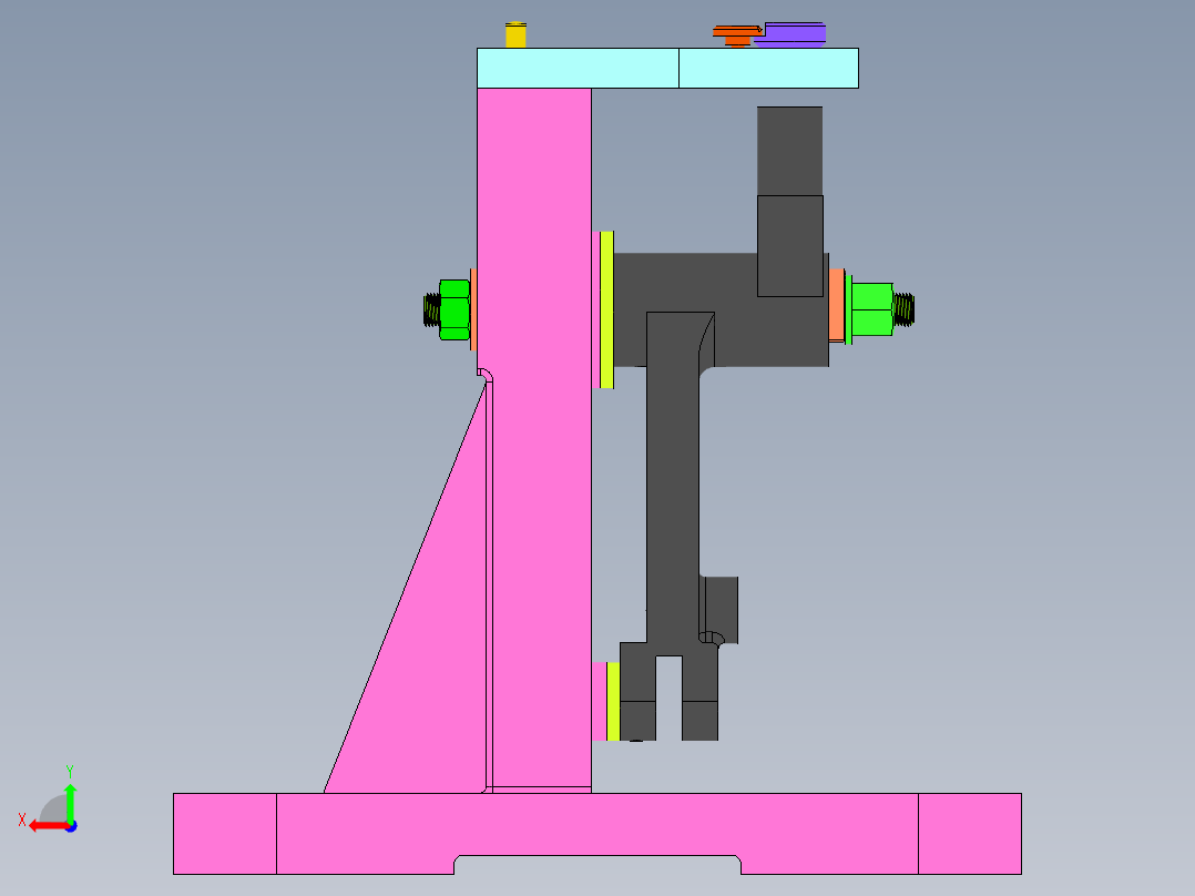 CA1340自动车床杠杆一加工工艺及钻φ8孔夹具设计【含三维SolidWorks和爆炸图】后视图