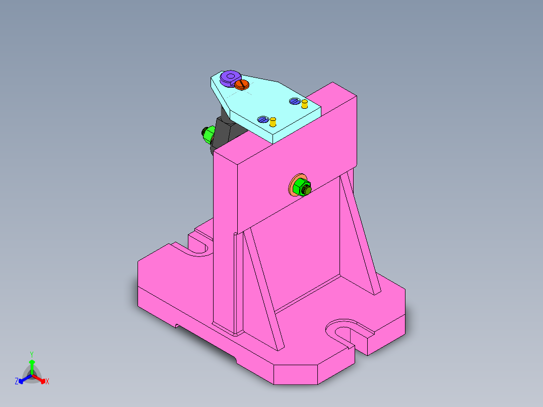 CA1340自动车床杠杆一加工工艺及钻φ8孔夹具设计【含三维SolidWorks和爆炸图】正等轴测图