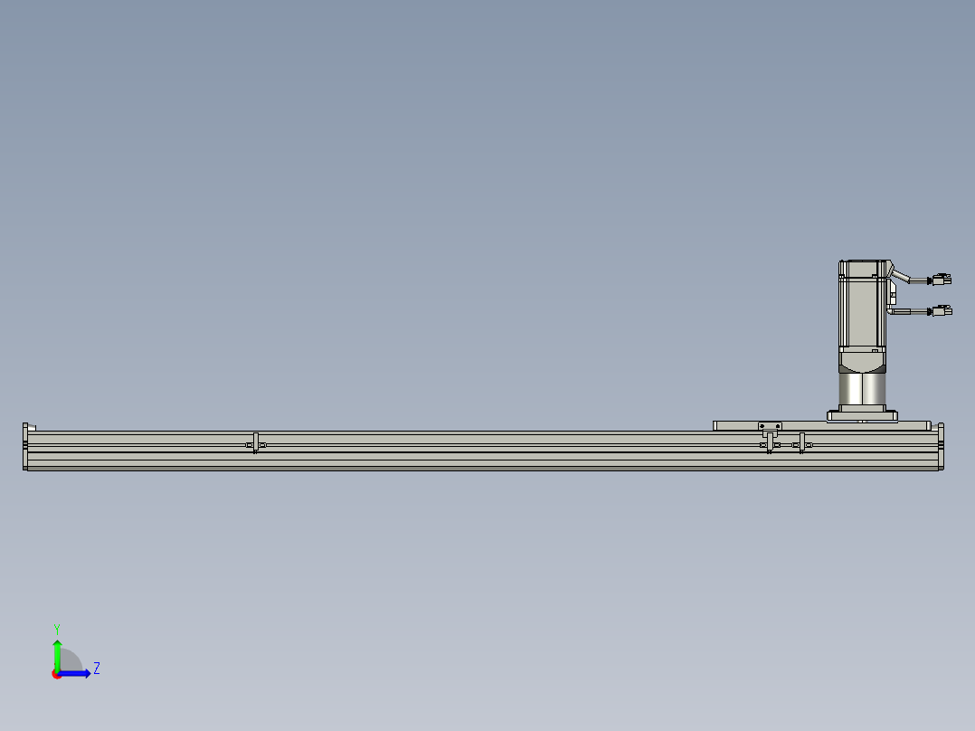 东锦齿条传动DH136G-S850-BU-减速机+P400W左视图