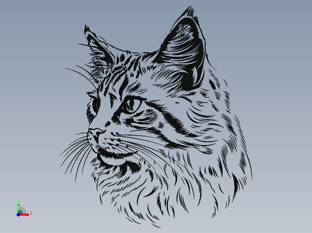 cat-猫头像前视图