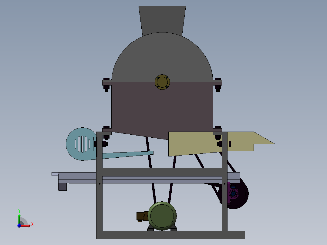 腰果脱壳机设计前视图
