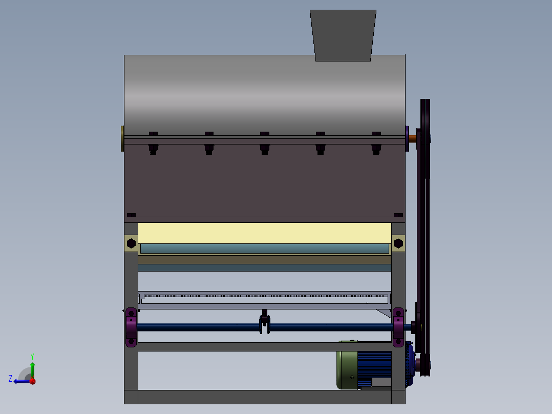 腰果脱壳机设计右视图