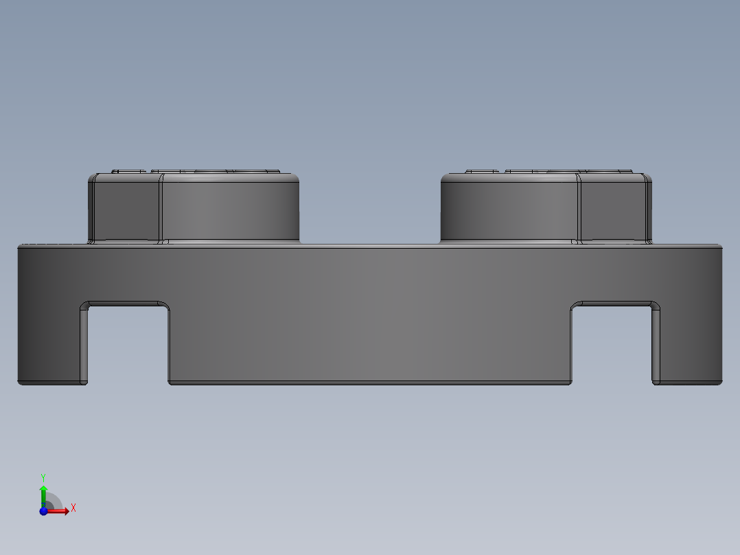 乐高零件 4032 板 2 x 2 圆形-4032 Medium Stone Grey Plate 2 x 2 Round前视图