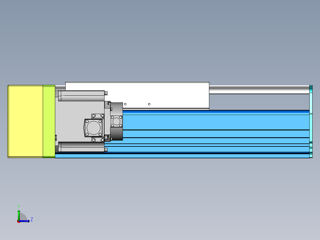 MTH丝杆半封闭模组MTH27-BL-1500W左视图
