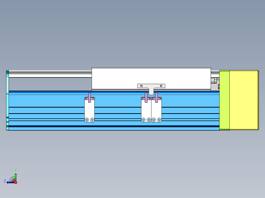 MTH丝杆半封闭模组MTH27-BL-1500W右视图