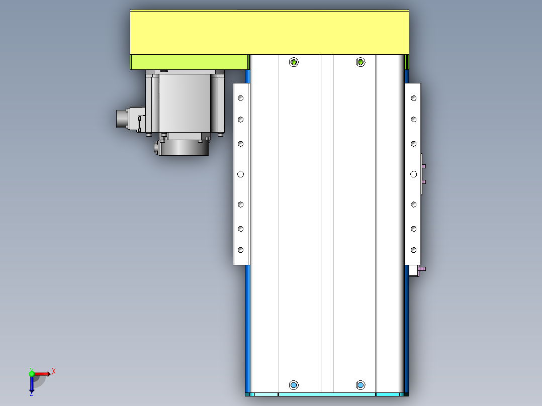 MTH丝杆半封闭模组MTH27-BL-1500W俯视图