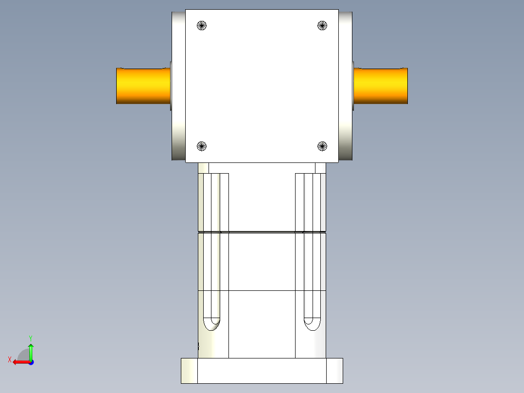 换向器PW170双轴 PGH142-L2 35-114.3-200-M12.stp后视图